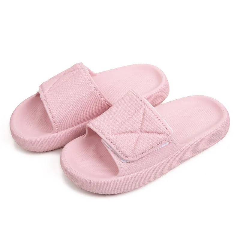 Poop Feeling Velcro Platform Female Summer Couple Bathroom Home Bath Eva Slippers