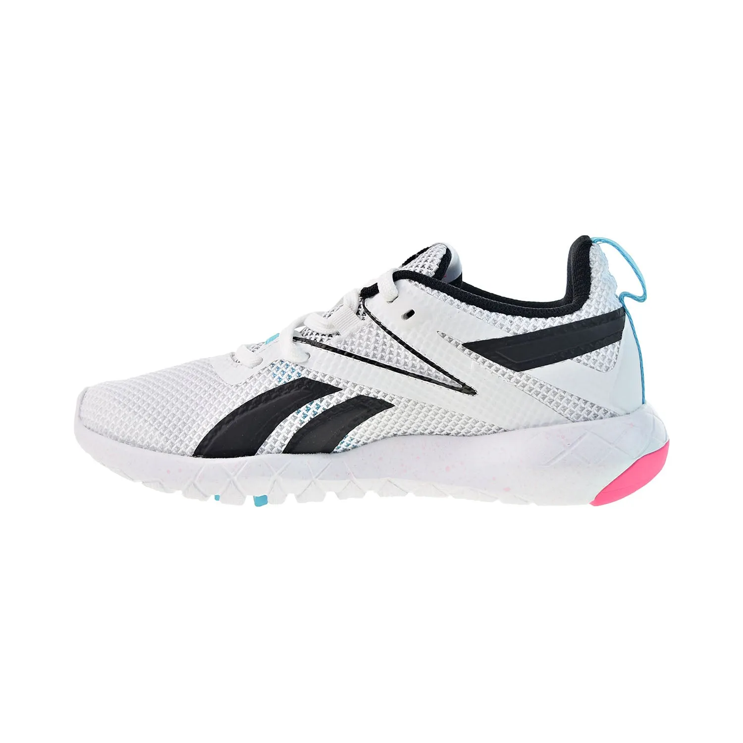 Reebok Mega Flexagon Track and Field Women's Training Shoes White-Neon Blue-Pink