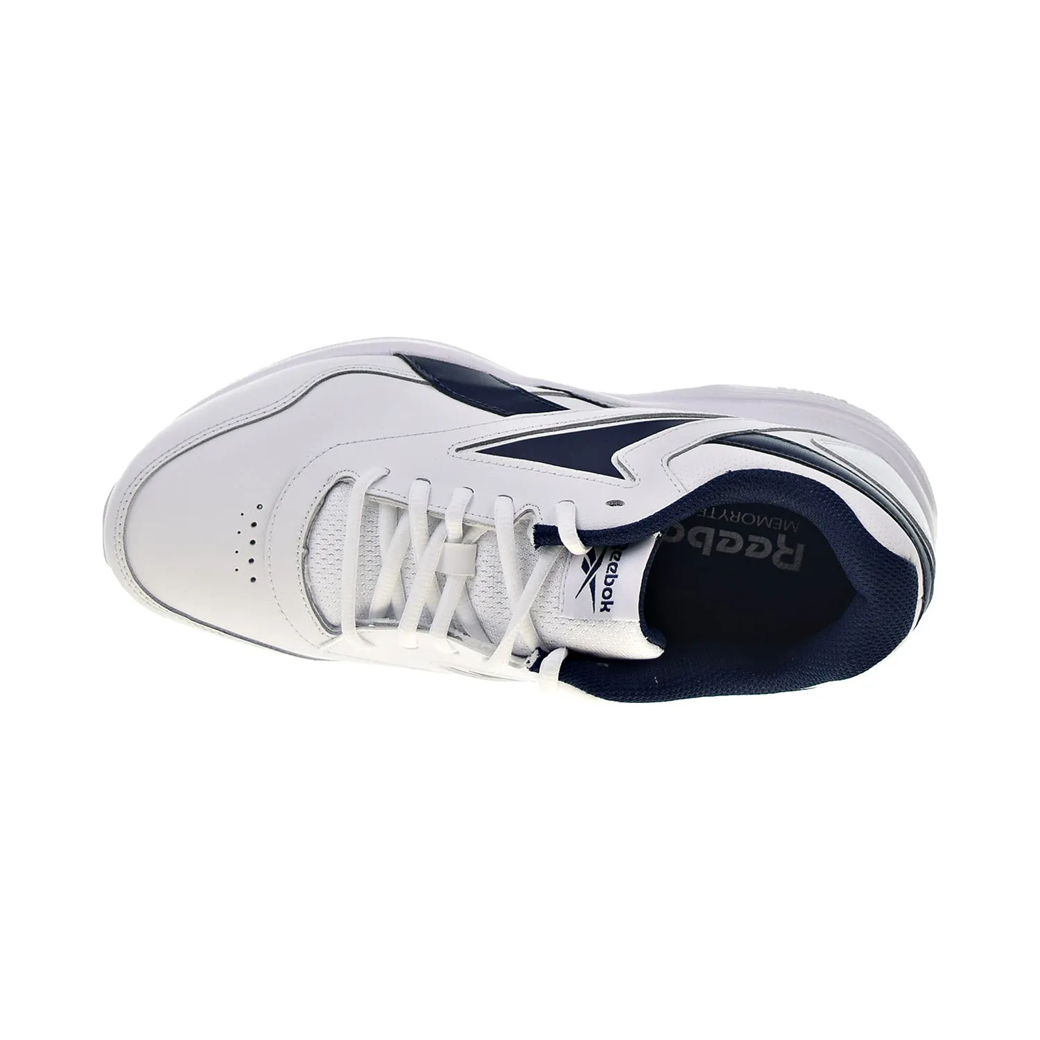 Reebok Walk Ultra 7 DMX Max (Extra Wide) 4E Men's Shoes White-Collegiate Navy