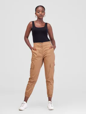 Safari Zene Cargo Joggers - Tan