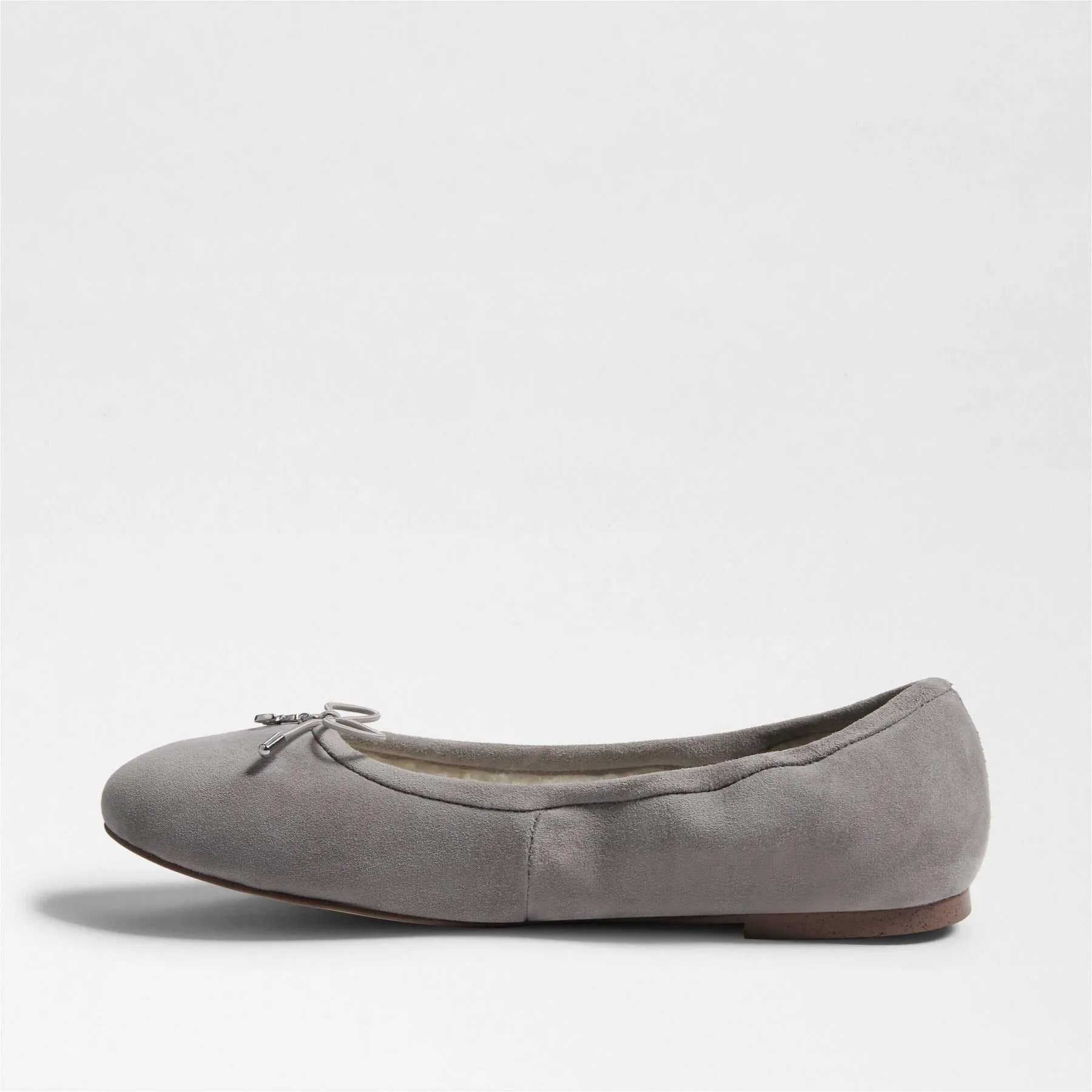 Sam Edelman Felicia Pebble Grey Slip On Rounded Toe Flexible Wide Ballet Flats