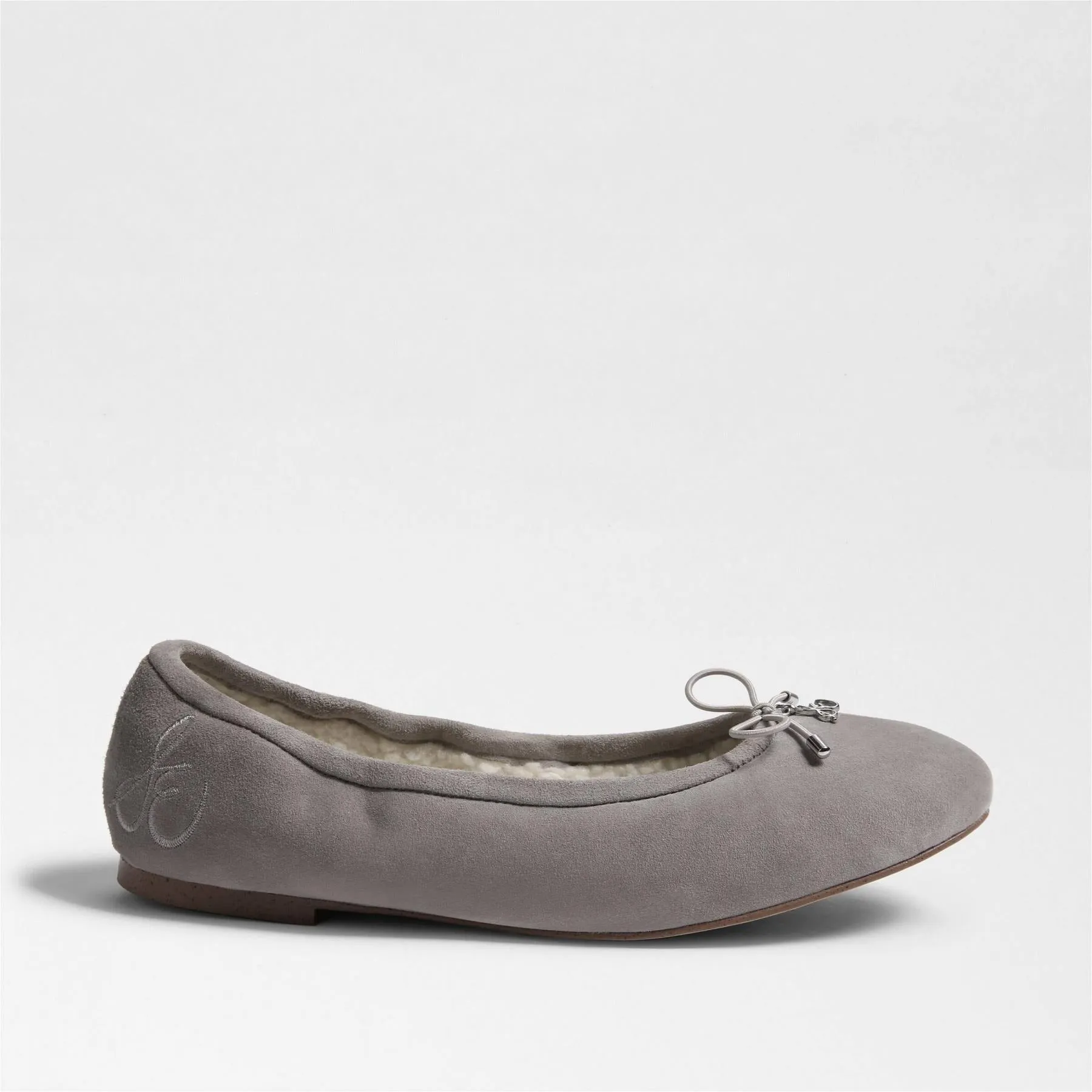 Sam Edelman Felicia Pebble Grey Slip On Rounded Toe Flexible Wide Ballet Flats