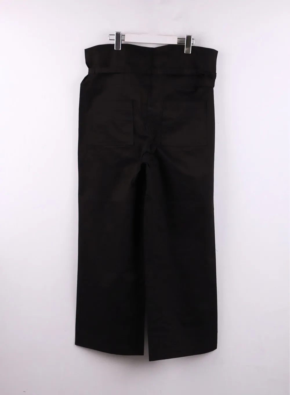 Solid Detail Waist Straight Pants CF406