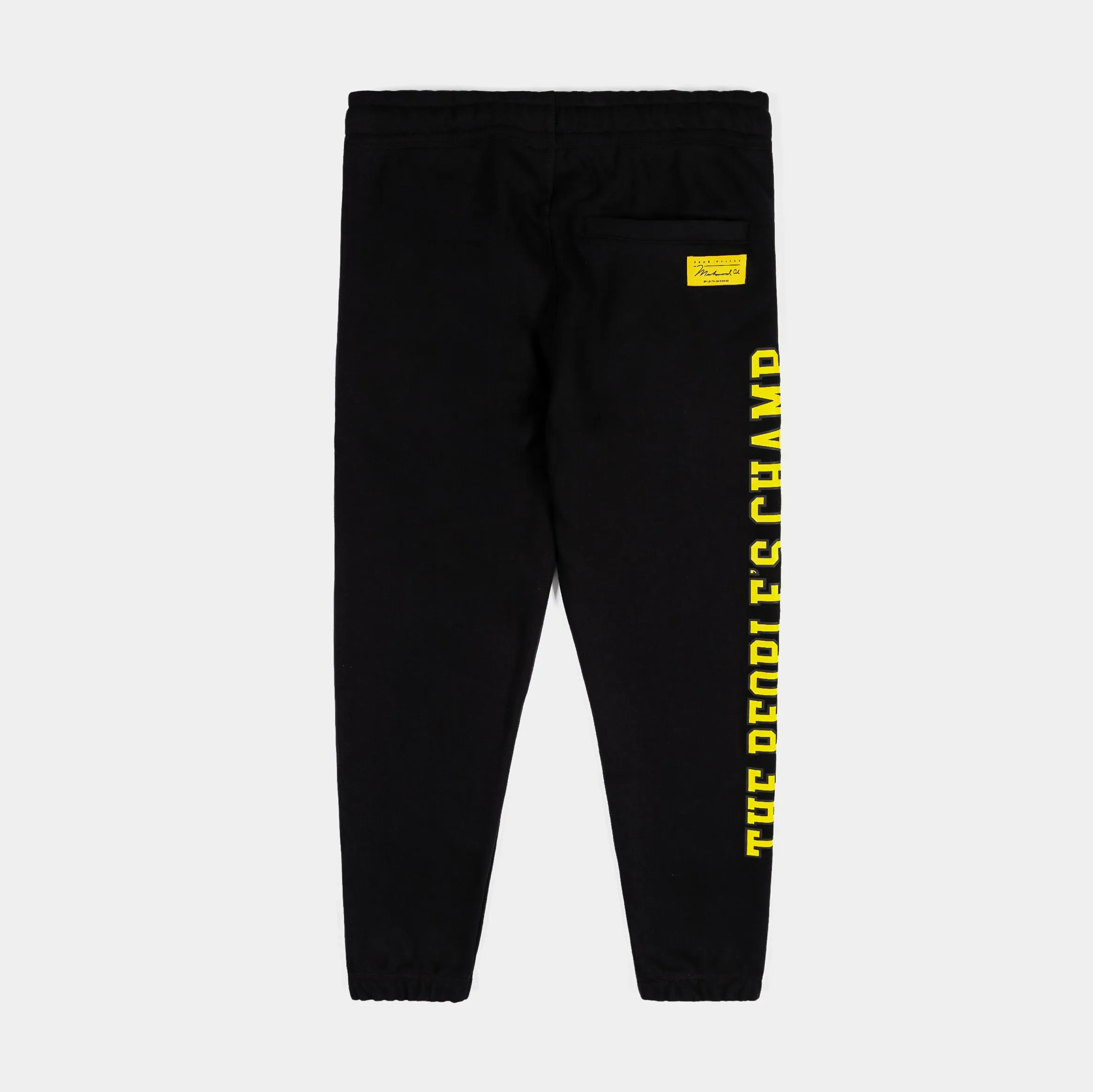 Mens SP x Muhammad Ali Thrilla In Manila Jogger Pants - Stylish Black and Yellow Athletic Wear