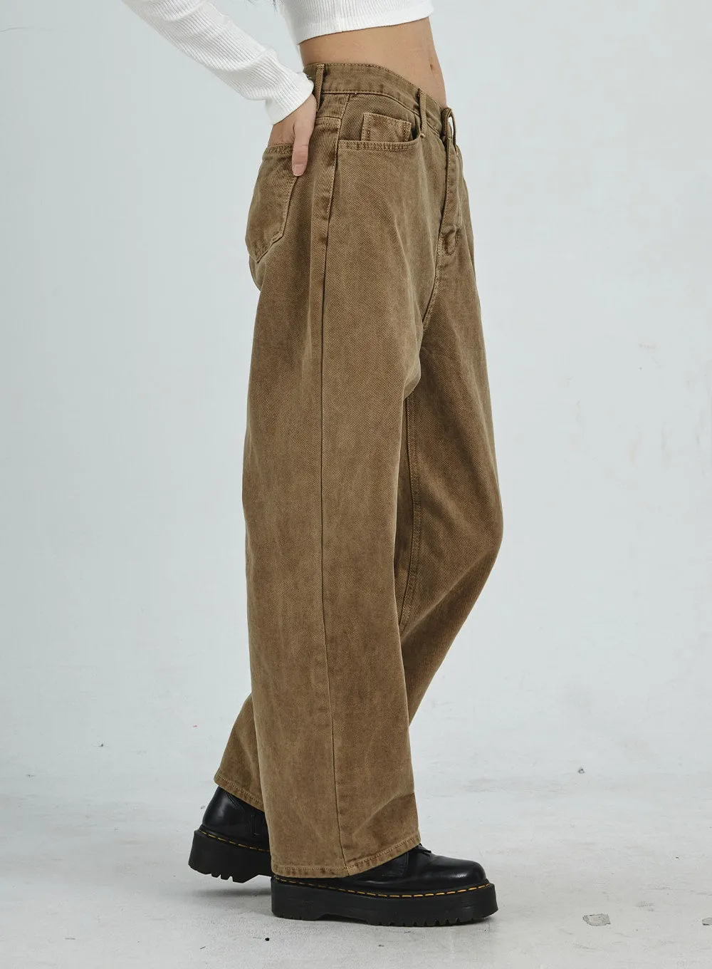 Straight Leg Wide Pants CD07