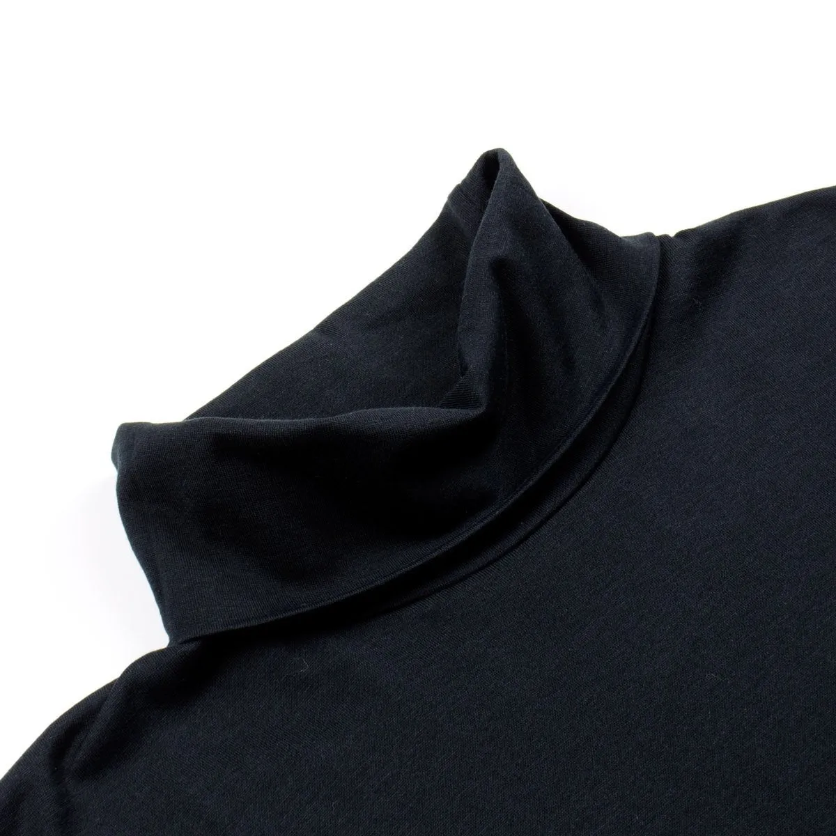 Sunspel - Roll Neck Long Sleeve T-shirt - Black