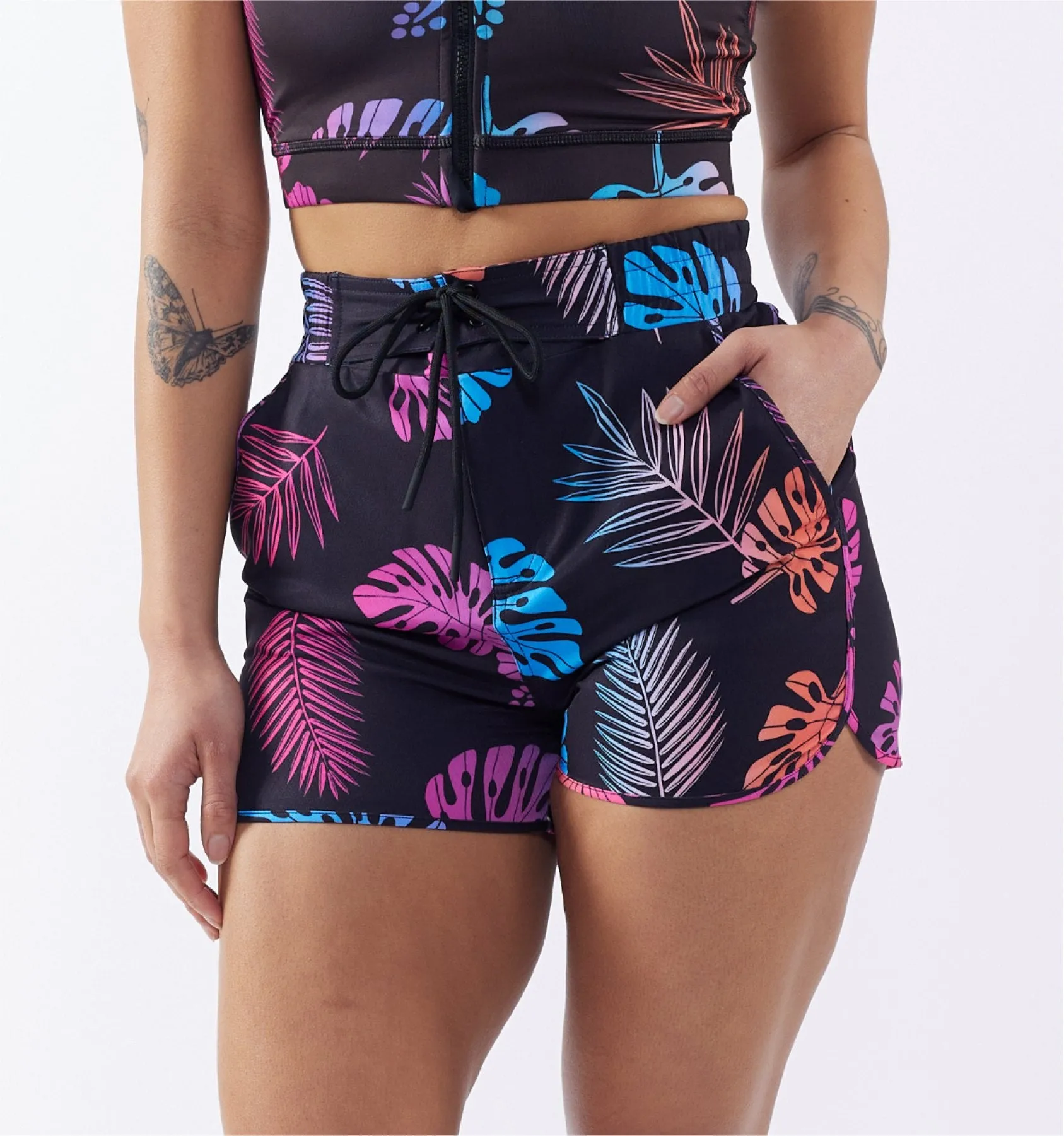 Swim 2.5" High Waisted Board Short - Tropadelic