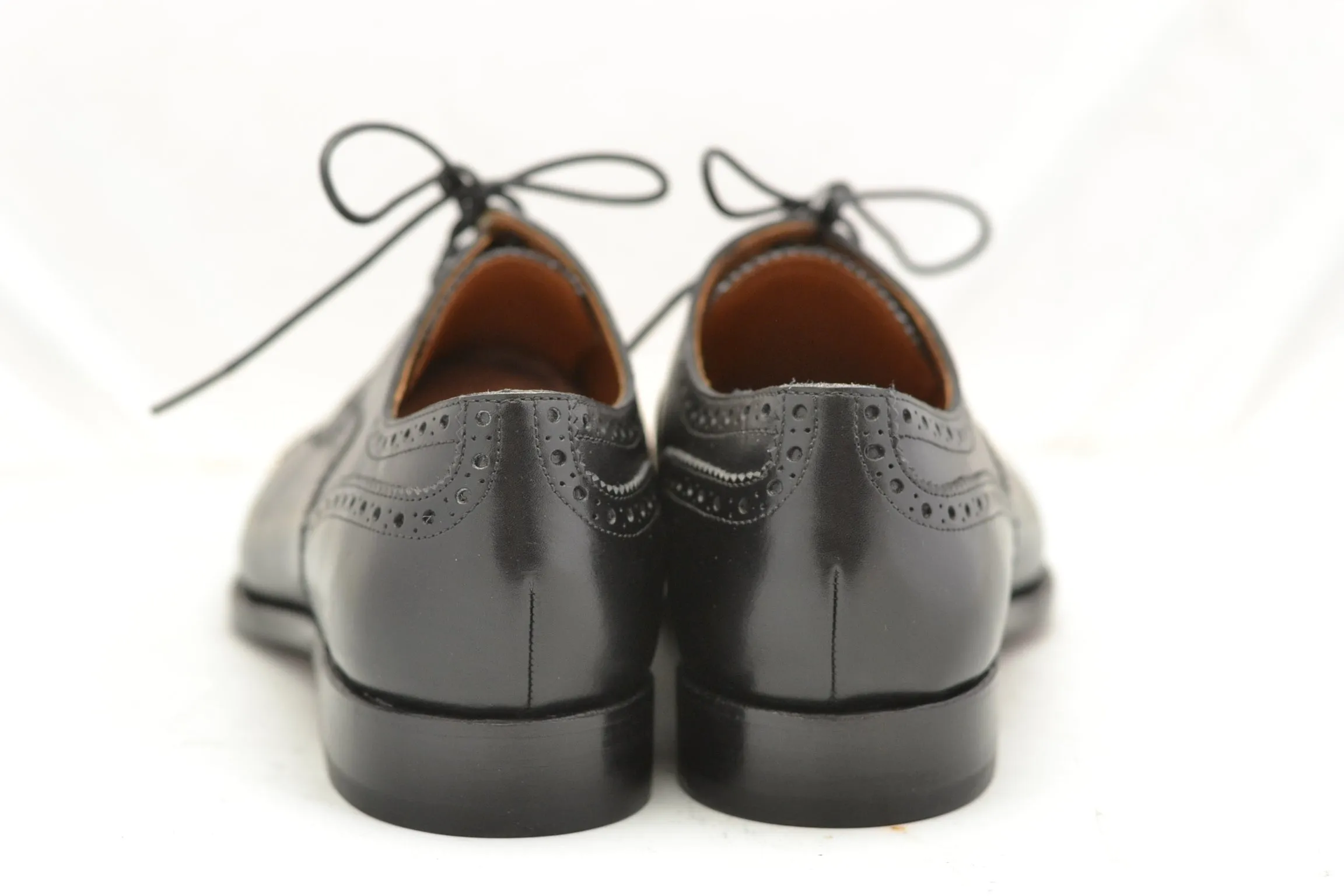 Toe cap derby brogue | black | calf