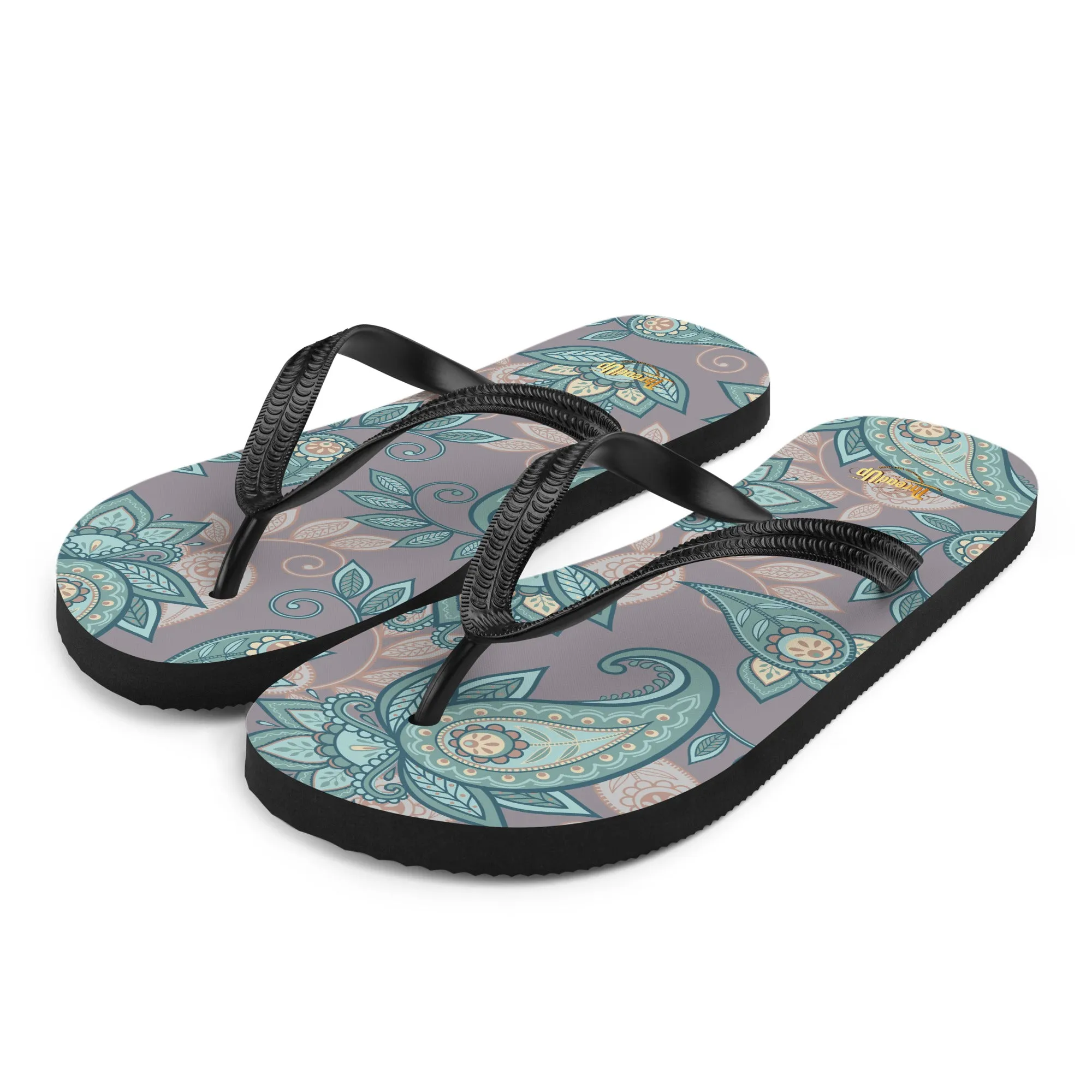 Unisex Flip-Flops - Abstract Design