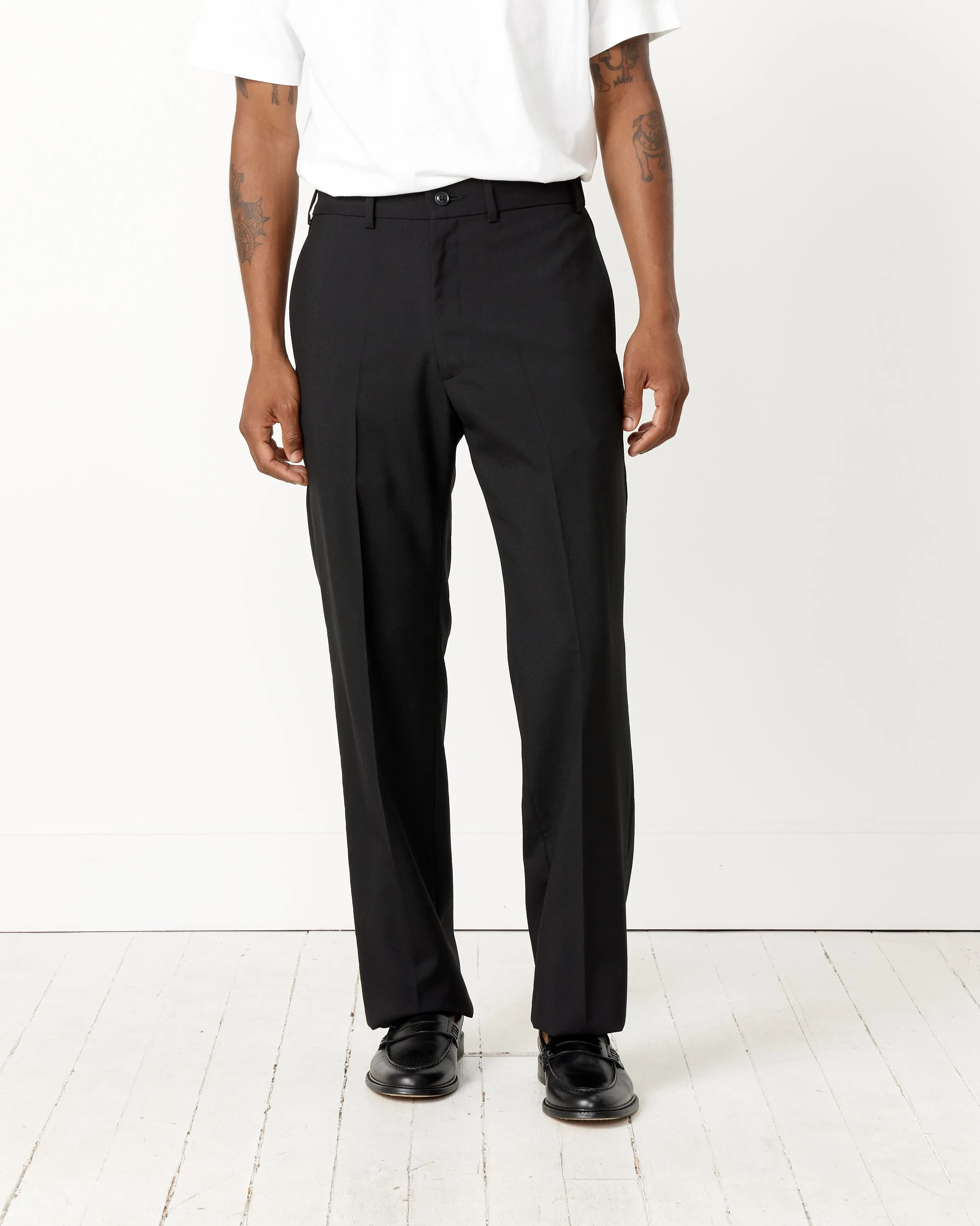 West Coast Tropical Wool Pant in Black