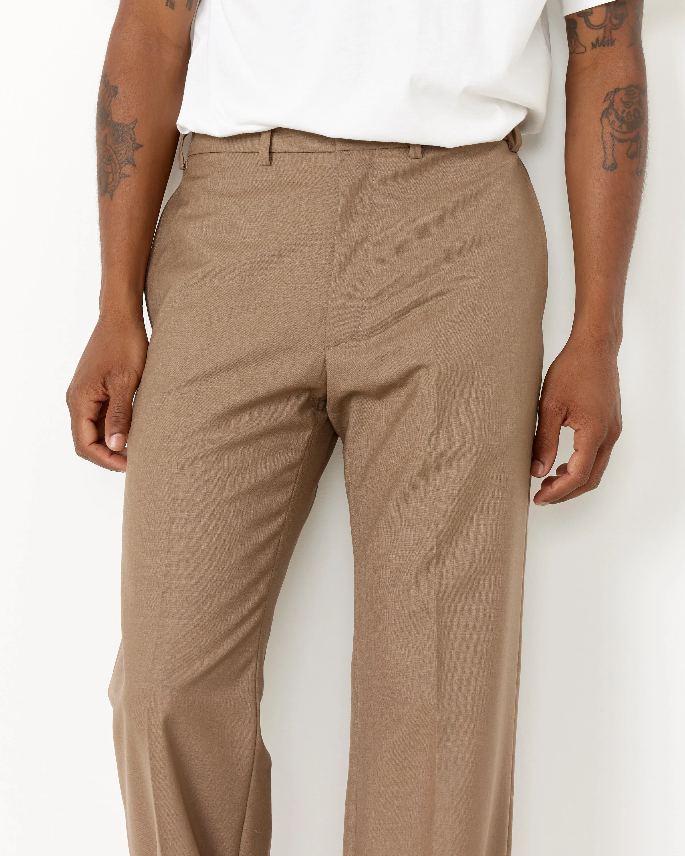 West Coast Tropical Wool Pant in Khaki