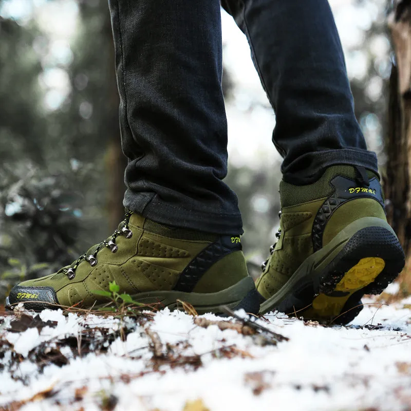 Winter Mens Warm Hiking Boots High Top Sneakers Outdoor Shoes