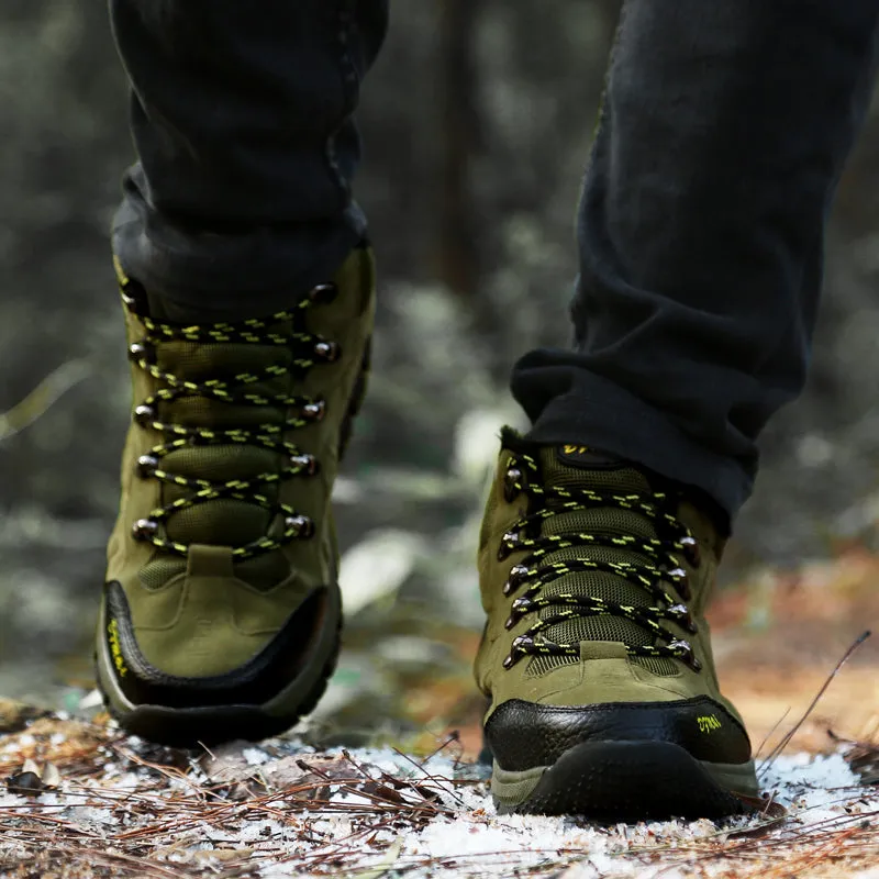 Winter Mens Warm Hiking Boots High Top Sneakers Outdoor Shoes