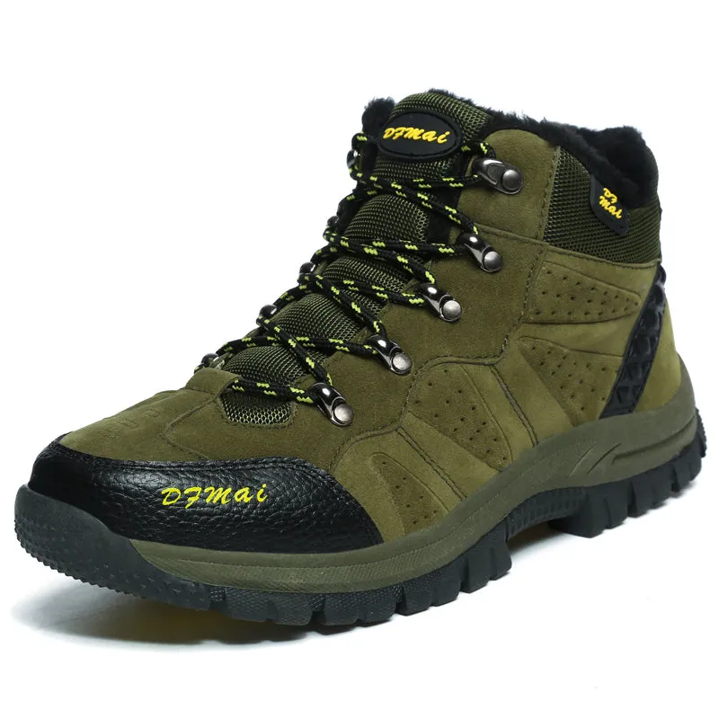 Winter Mens Warm Hiking Boots High Top Sneakers Outdoor Shoes