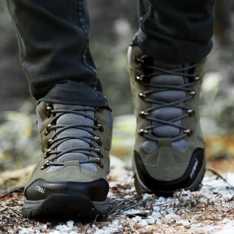 Winter Mens Warm Hiking Boots High Top Sneakers Outdoor Shoes